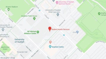 Map to Student Health Services