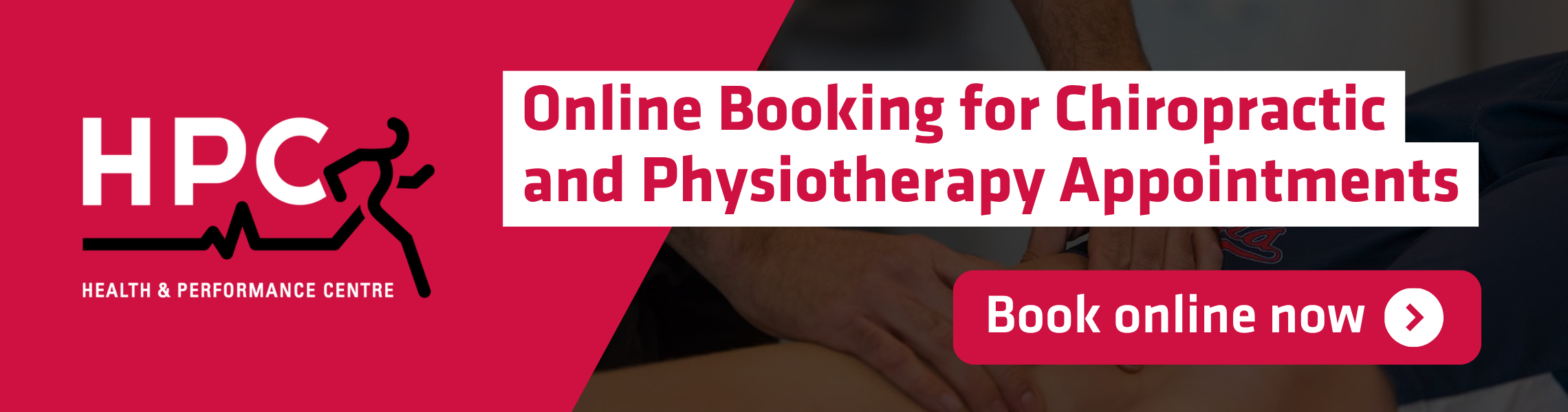 Online booking available for physiotherapy and chiropractic appointments