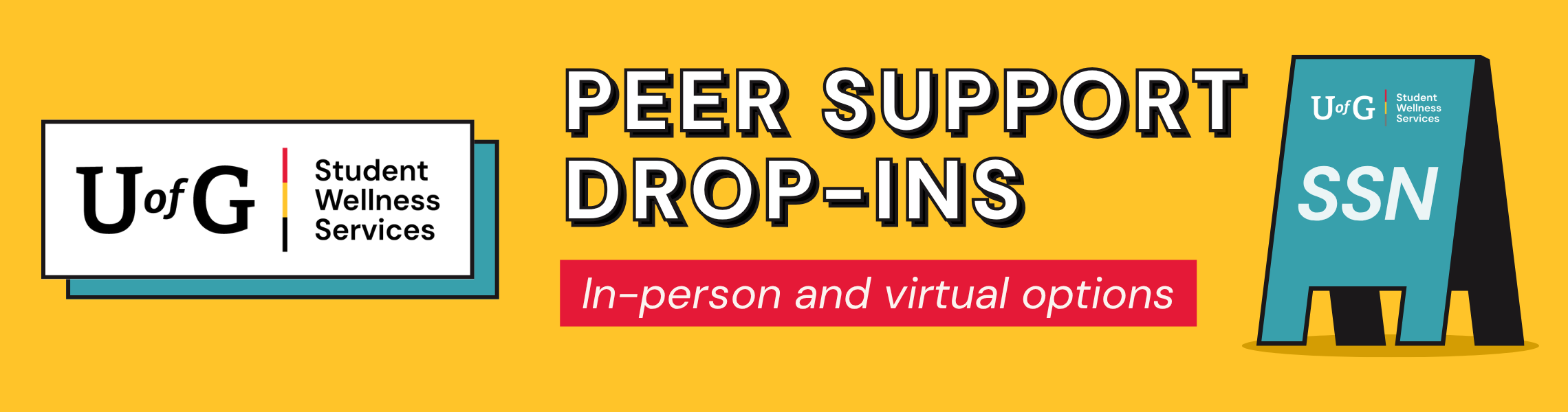 Peer support drop-ins, in-person or virtual